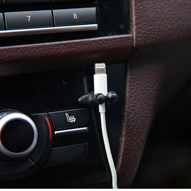 8Pcs Car Wire Cable Holder Multifunctional Tie Clip Fixer Organizer Car Charger Line Clasp High Quality Headphone Cable Clip
