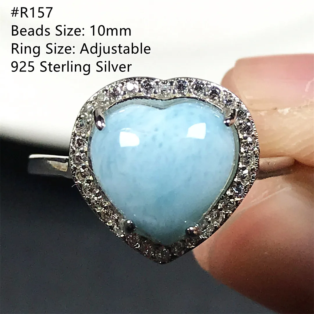 

Топ натуральный ларимар камень кольцо ювелирные изделия для женщин леди мужчина кристалл 925 серебряные бусины водный узор драгоценный камень регулируемое кольцо AAAAA