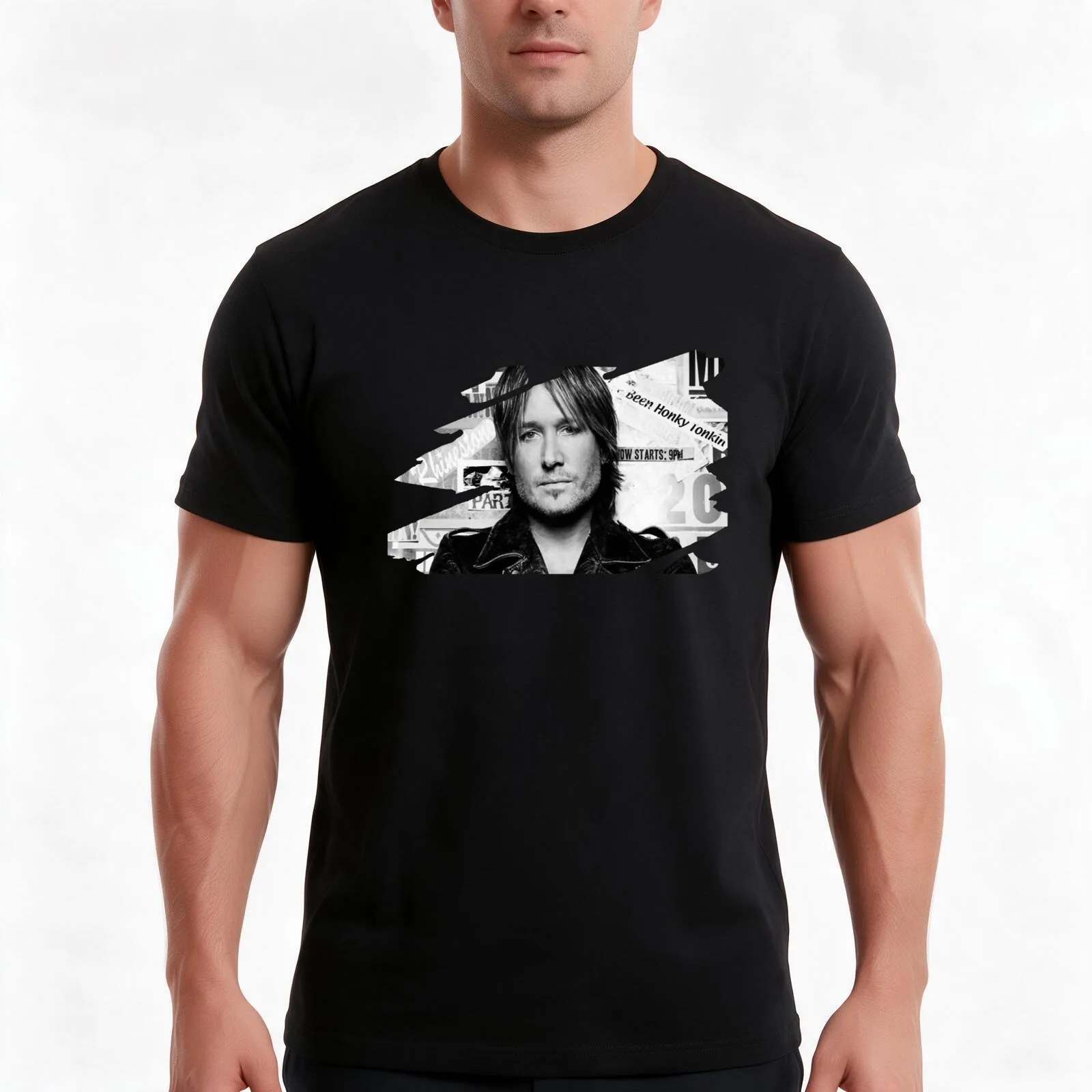 Teens Tops Keith Urban Round Neck Classic Teens T-Shirt, Summer Casual Cotton Tee, Oversized Streetwear Tops, Unisex Men Women