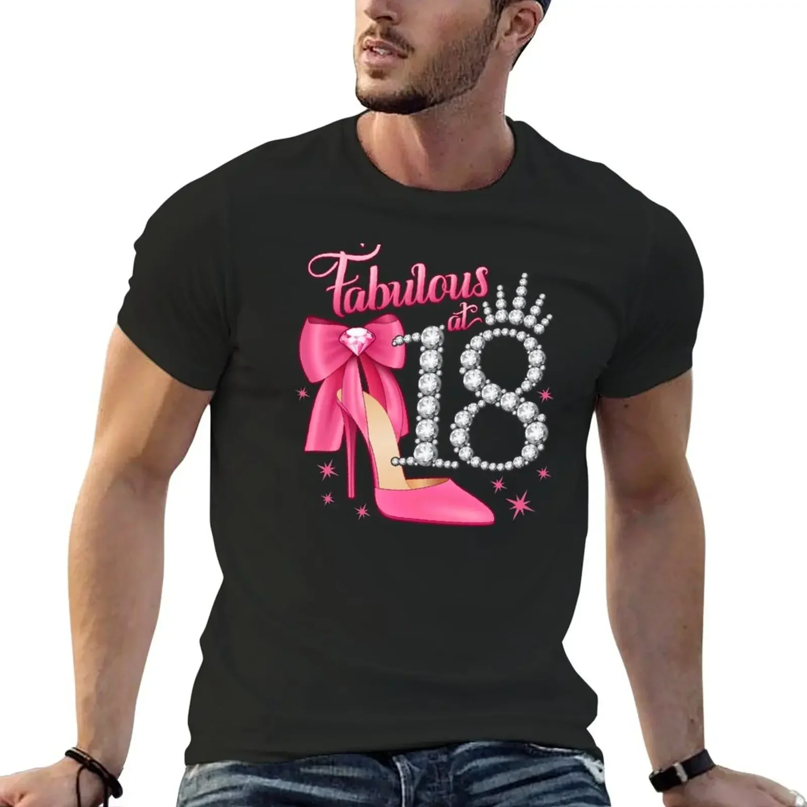 

18th Birthday. Fabulous at 18 girls, ladies T-Shirt for a boy anime t shirts anime stuff vintage anime shirt mens fashion