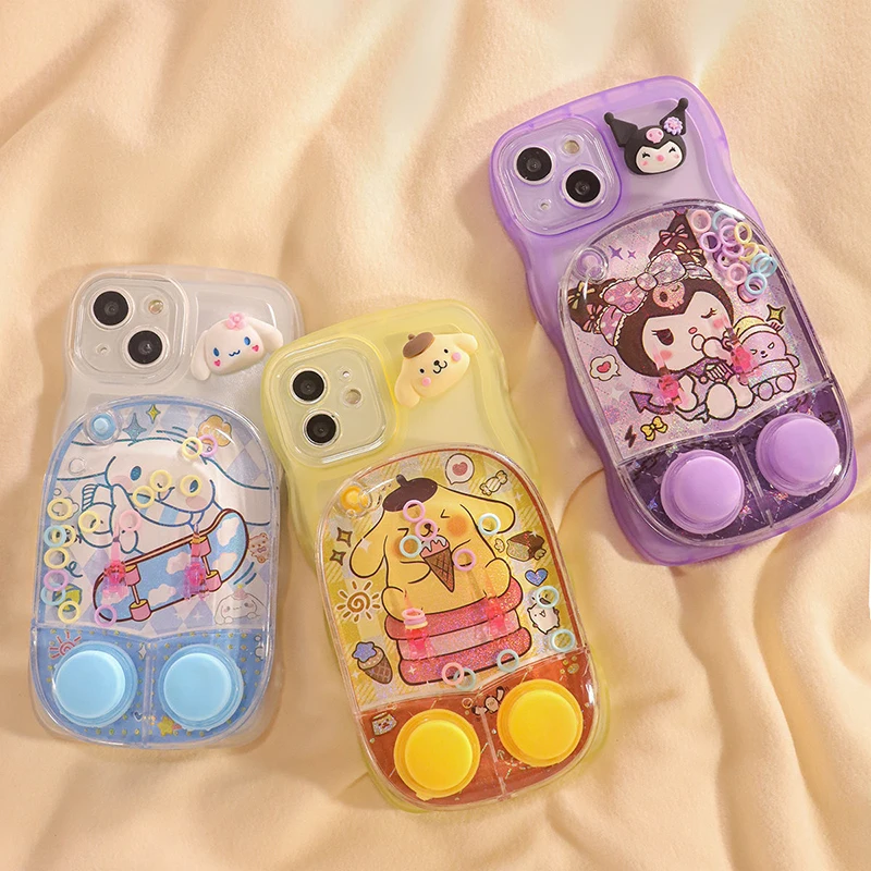 

Cute Sanrio Game Console Phone Case Cinnamoroll Accessories Kawaii Anime Apply Iphone1413Promax12Xs Anti-Fall Toys for Girl Gift