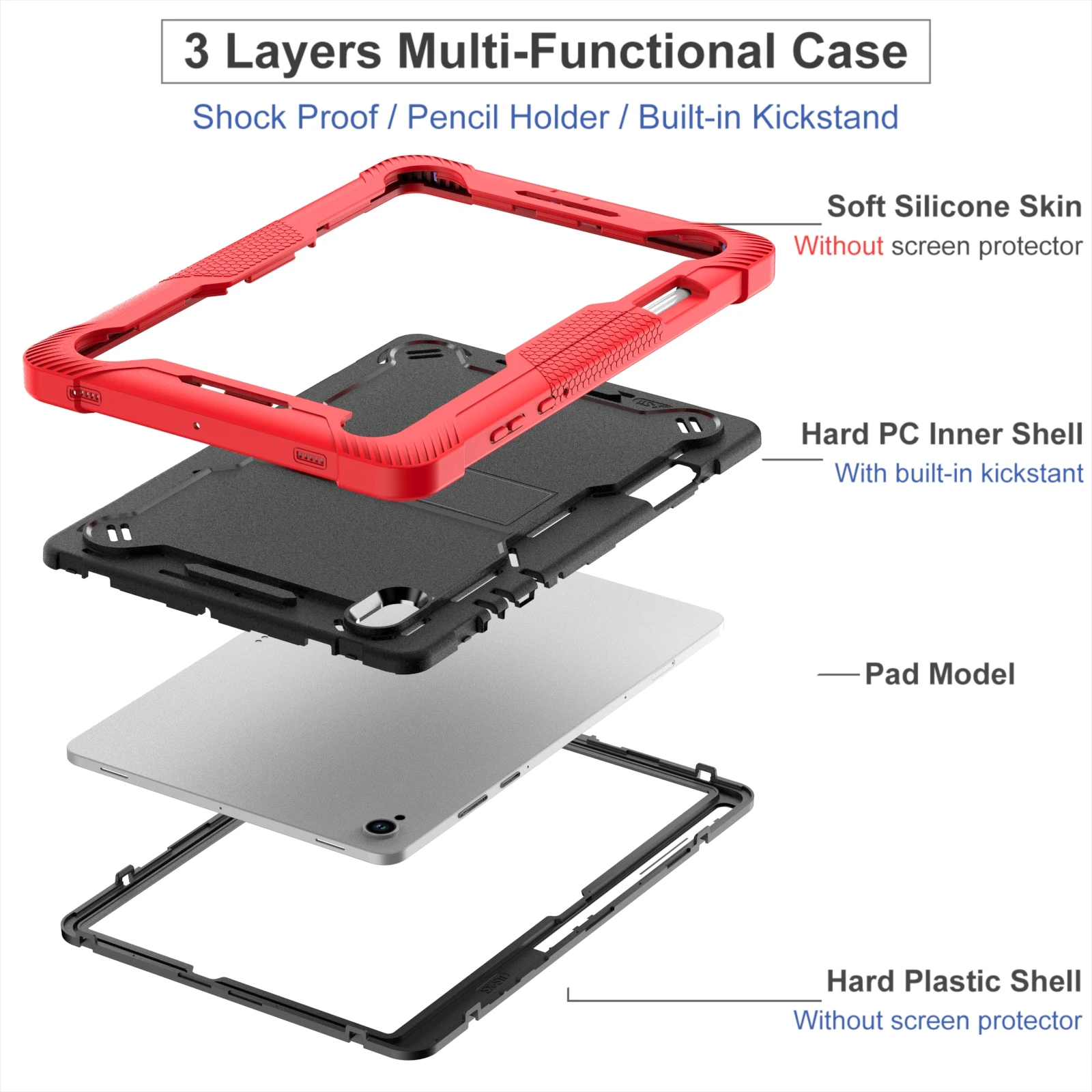

Подходит для Samsung Galaxy Tab S11 S10 S9 S8 FE Plus Ultra A11 + чехол-подставка для планшета 14,6 дюйма 12,4 дюйма 11 дюймов со складным кронштейном