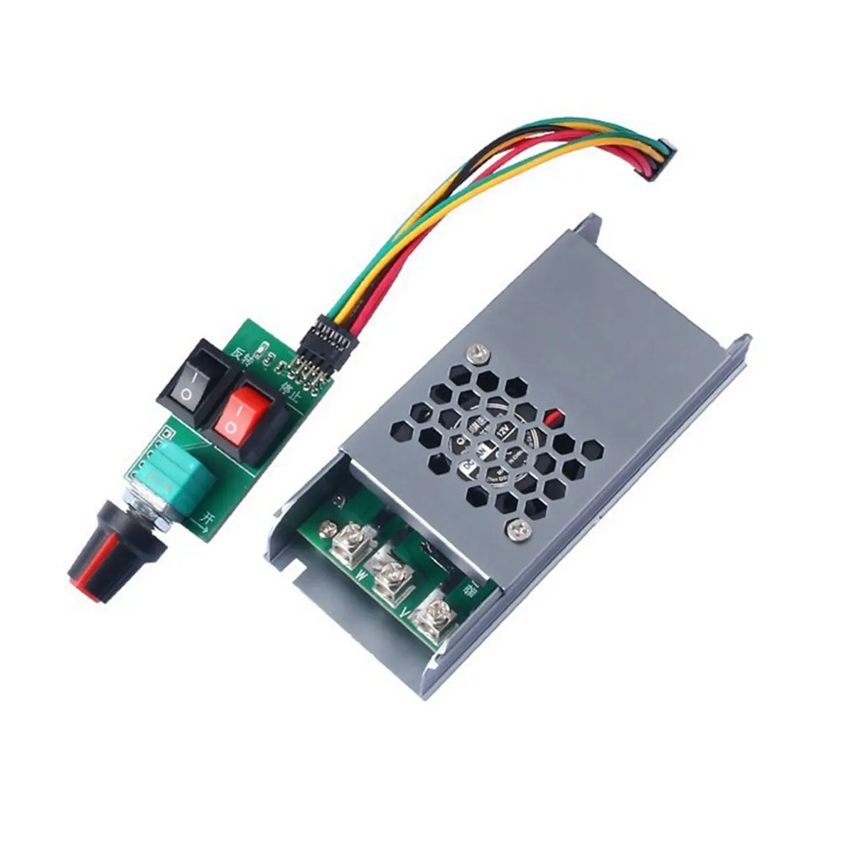 Fits for BLDC 30V 750W DC Motor Controller High-Power 3-Phase Brushless DC Motor Driver Built-in Fan with Case Speed Governor