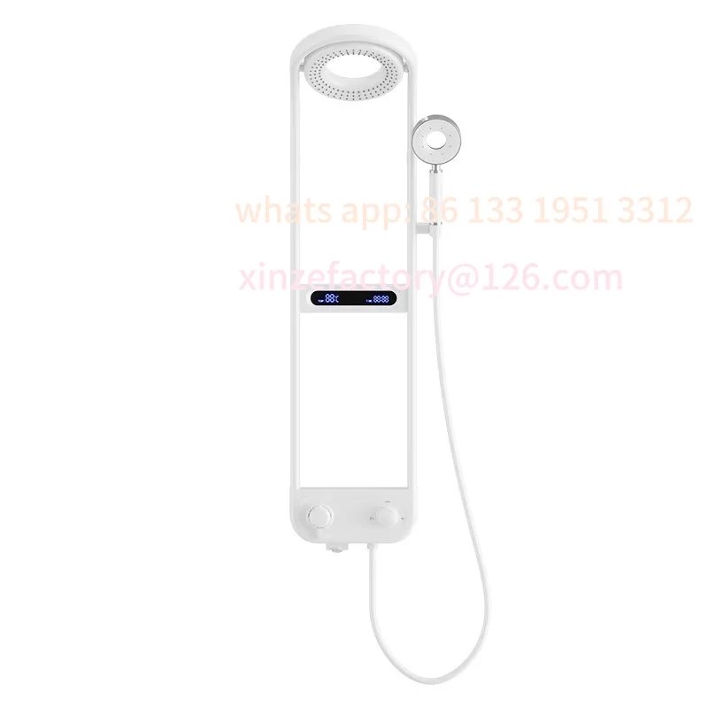 

Set intelligent temperature control rain shower screen gun gray Internet celebrity storage shelf storage table shower