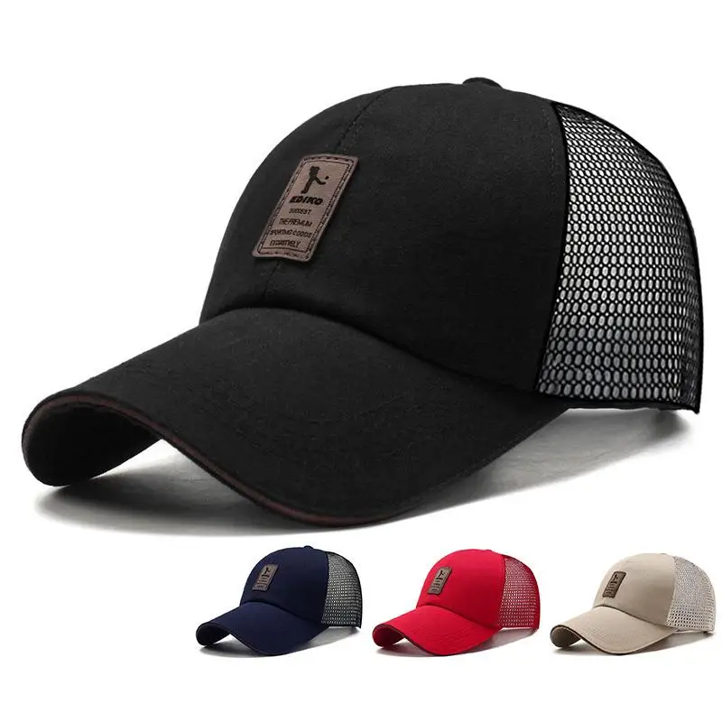 Quick Dry Mesh Baseball Cap Outdoor Sports Mesh Breathable Hat For Men Women Visor Hat Embroidered Letter Sun Protection Hat