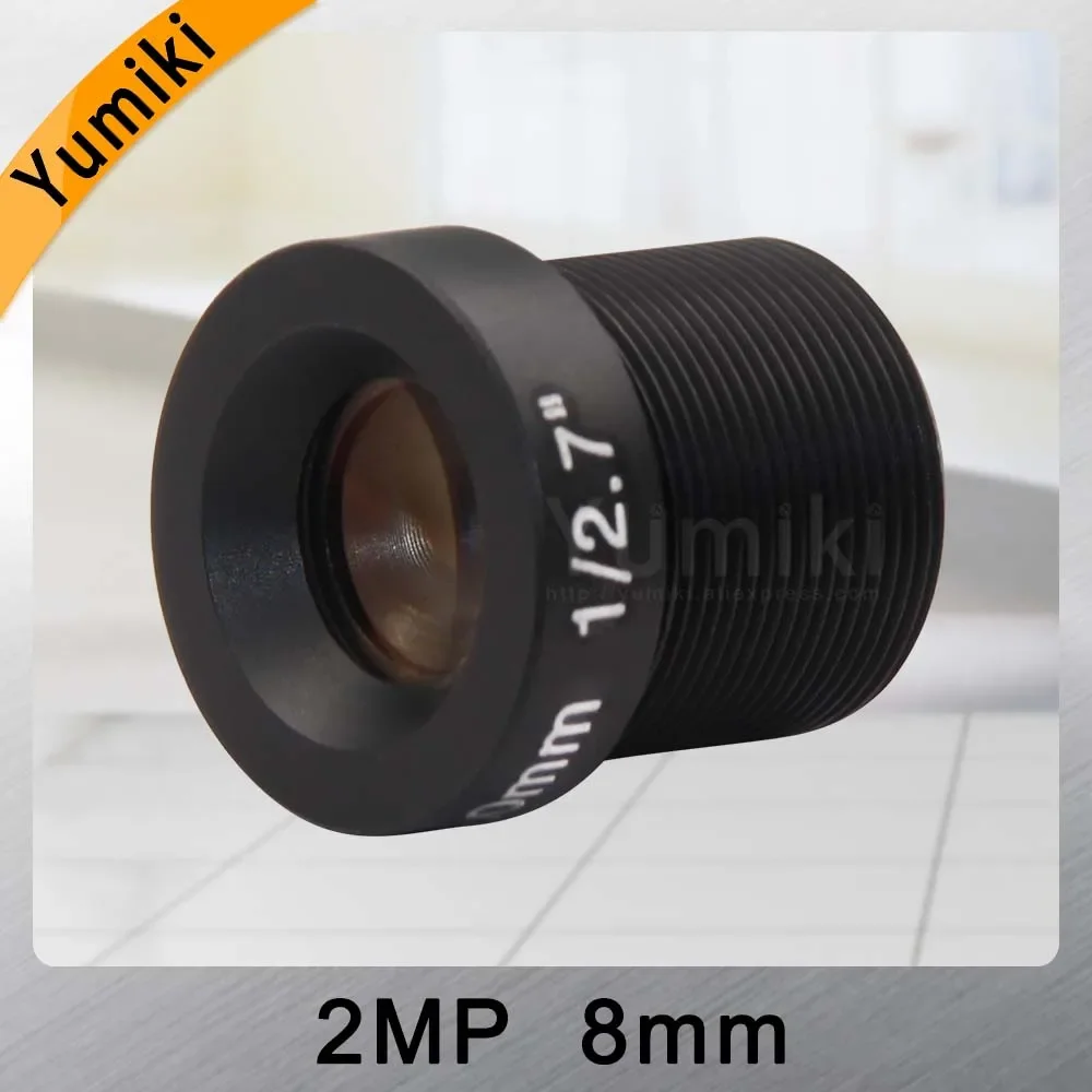 Yumiki CCTV lens F2.0 M12*0.5 8mm 45degree CCTV Camera Board Lens for 1/3