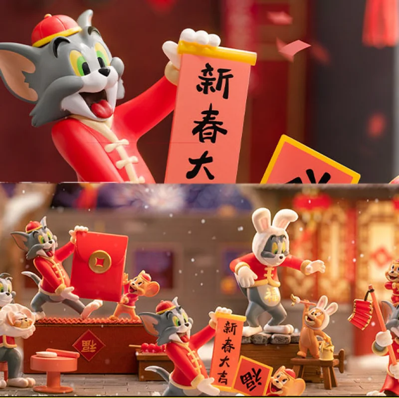 

TOM and JERRY Open The New Year Series Blind Box Toys Mystery Box Mistery Caixa Action Figure Surpresa Cute Model Birthday Gift