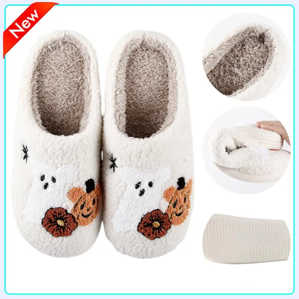 

Halloween Warm Cotton Slippers Non-Slip Home Cute Slipper House Shoes for Indoor Bedroom
