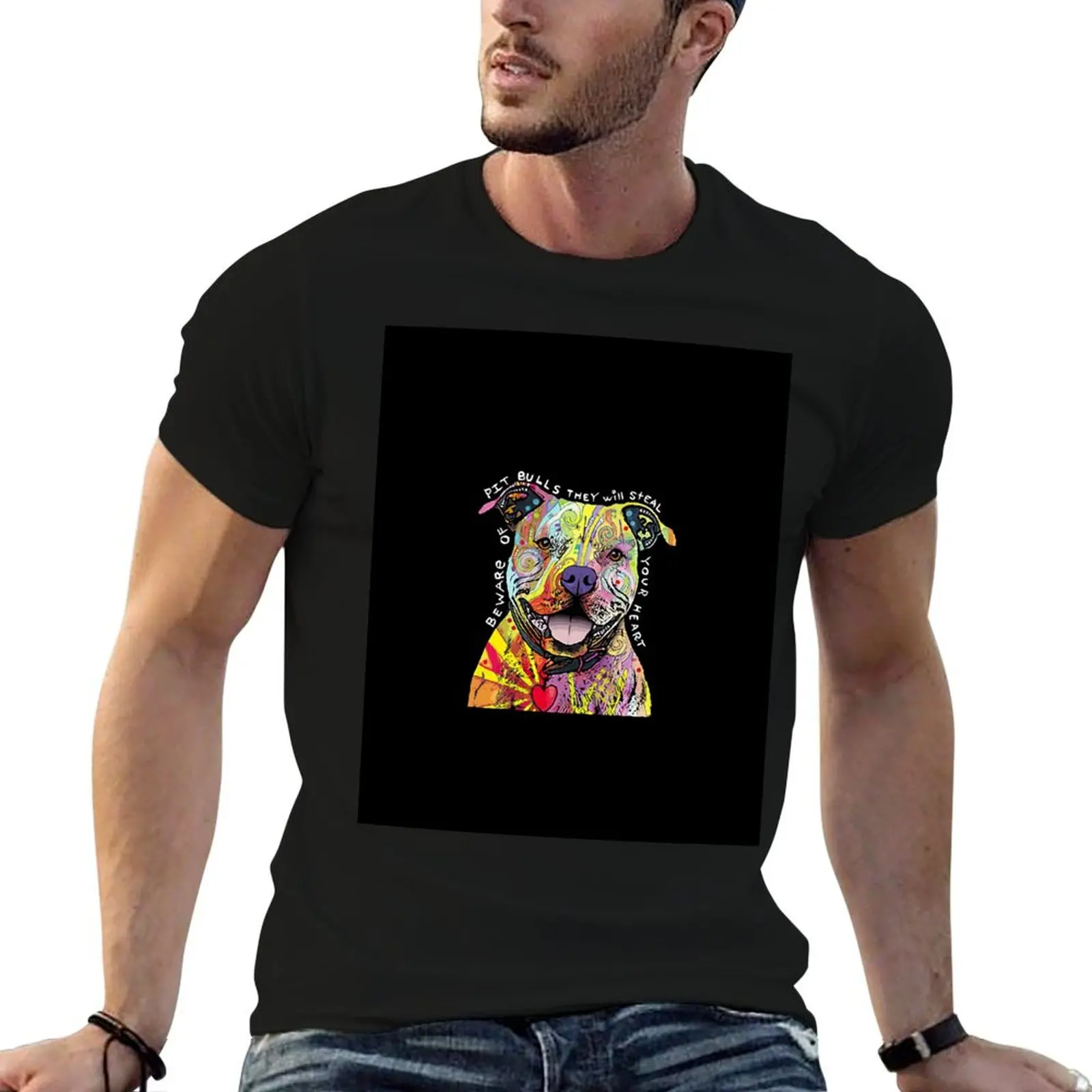

Pitbulls They Will Steal Beware Of Your Heart Peace Love T-Shirt t shirts for man slim fit t shirt custom print T-Shirt