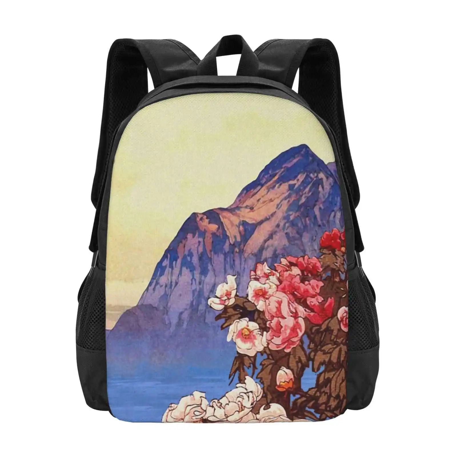 

Kanata Scents - Nature Landscape Hot Sale Schoolbag Backpack Fashion Bags Mountain Blue Sunset Clouds Pink Ocean Roses Red