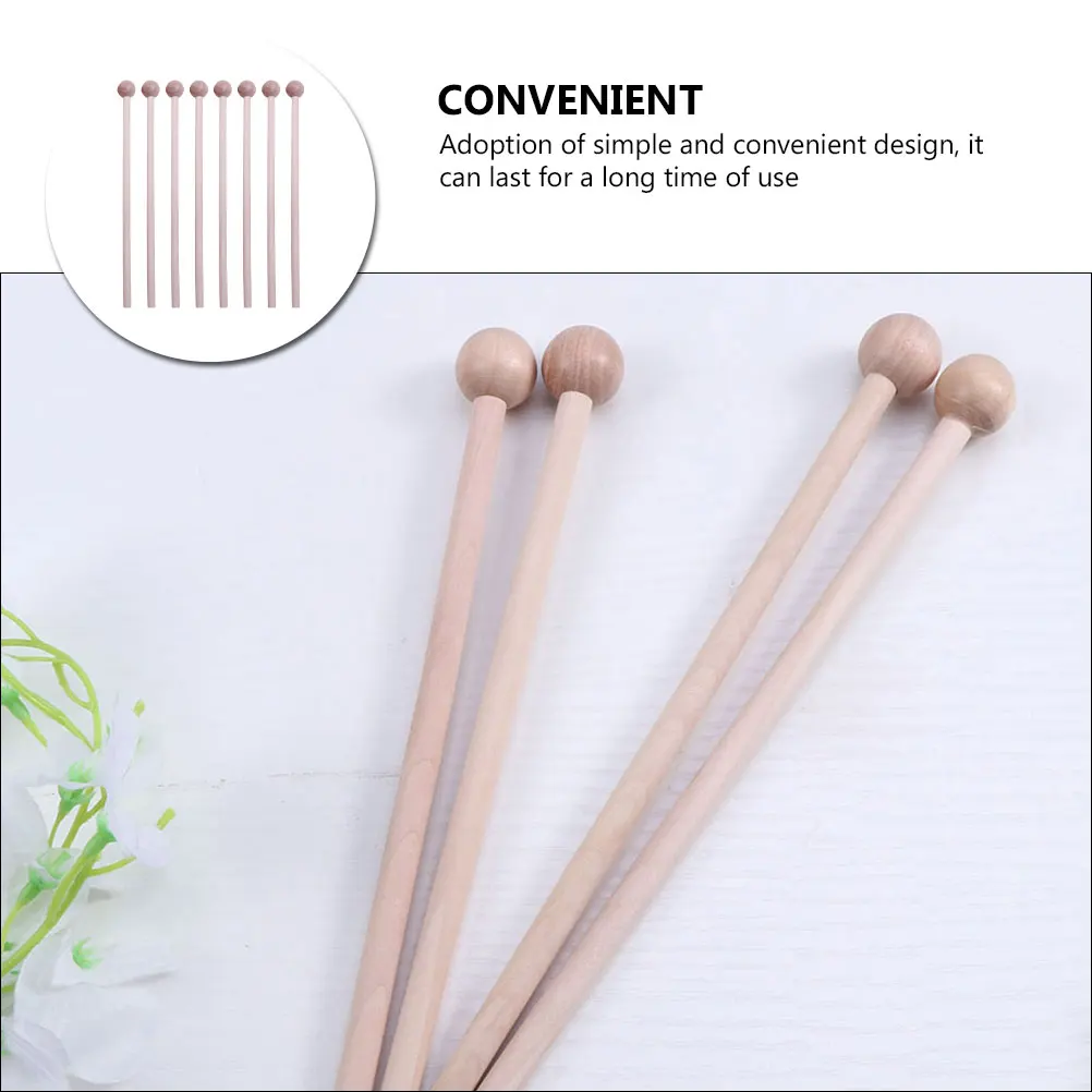 

8 Pcs Sticks Percussion Drumsticks Instrument Parts Wooden Infant Beat Toy Baby