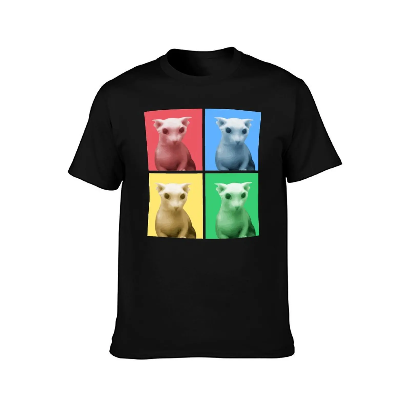 Bingus Color Panel T-Shirt Basic Solid Color Casual Tee Shirt T-Shirt