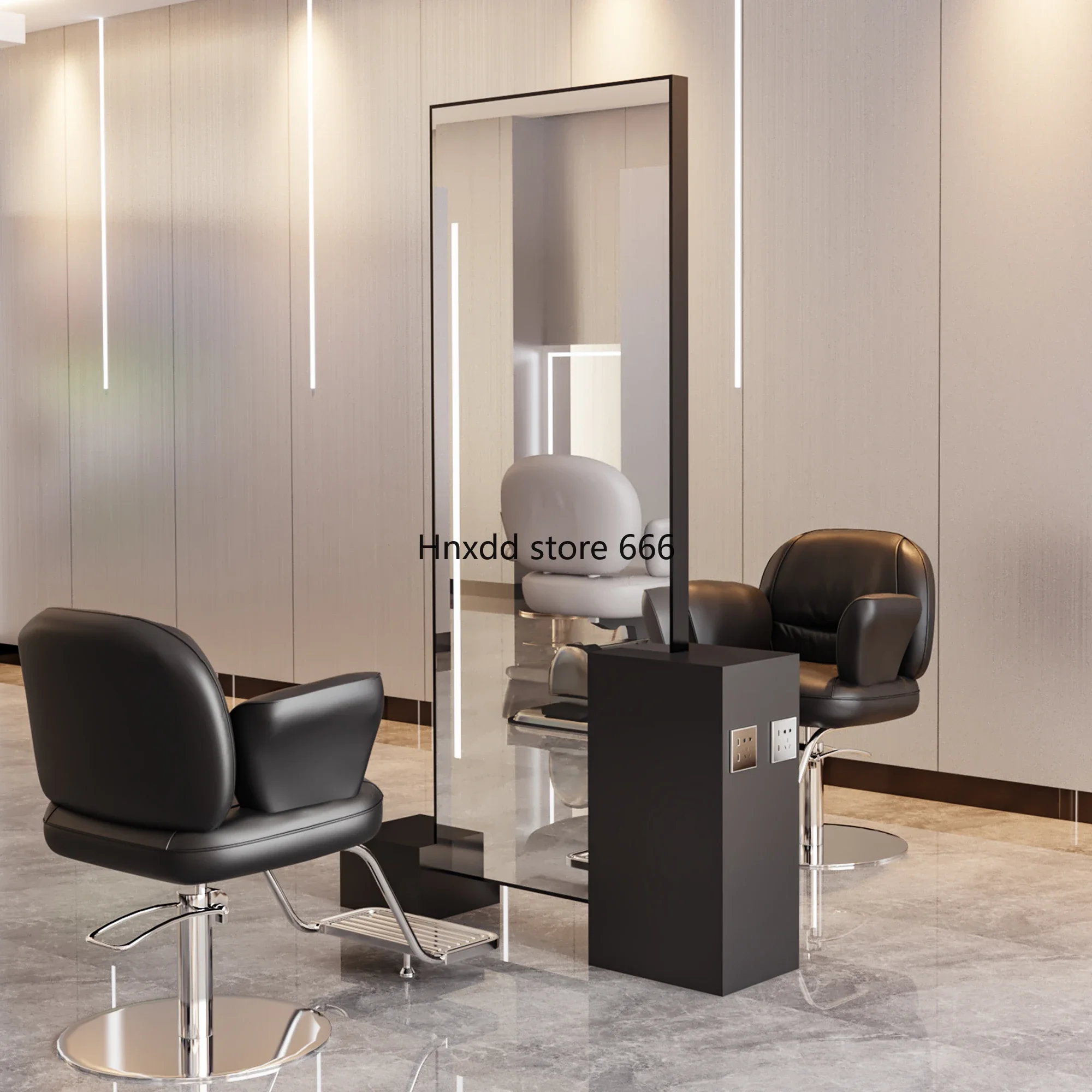 Mirror platform hair salon special perm and dyeing area salon mirror cutting single-sided floor mirror high-end