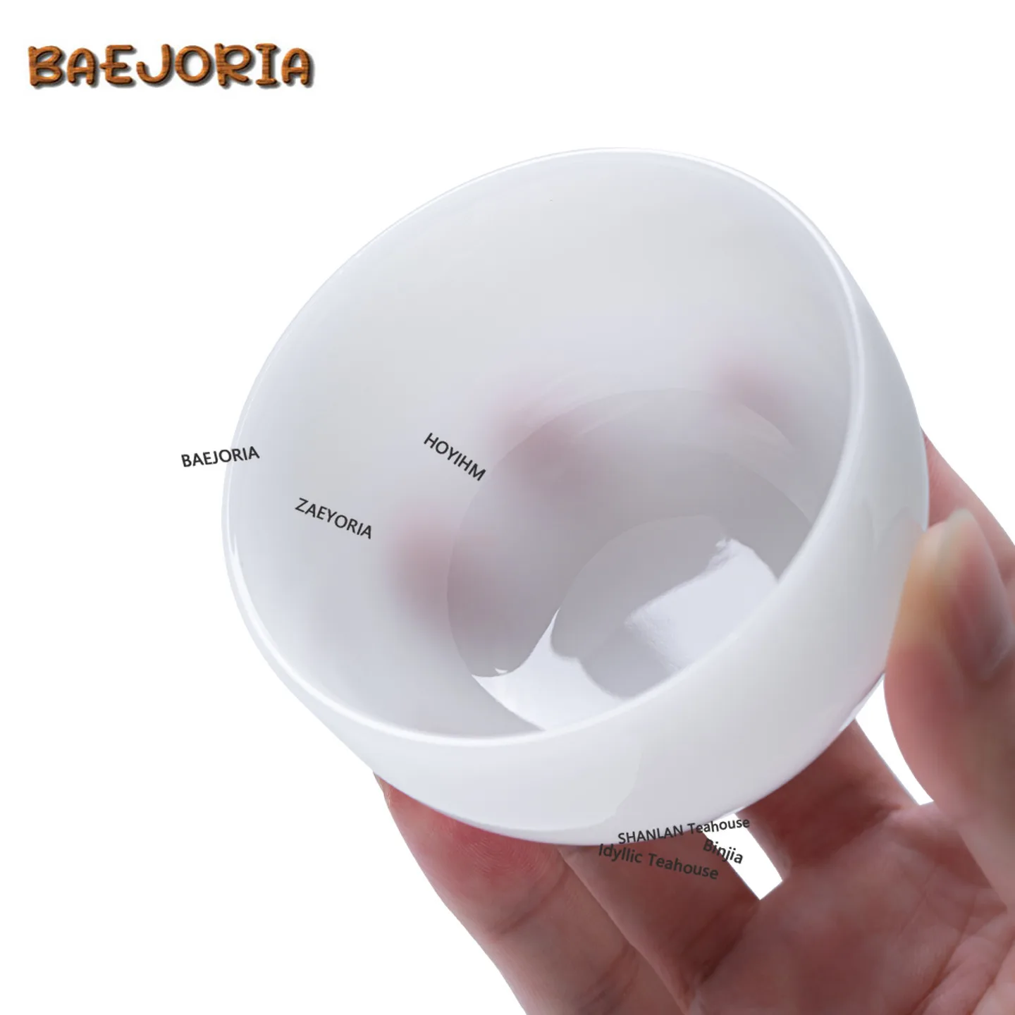 BAEJORIA 80ml Ice Jade Porcelain Teacup Boutique Tea Bowl Sample Tea Cup Tea-tasting Smelling Cup Chazhan Master Cups Cha