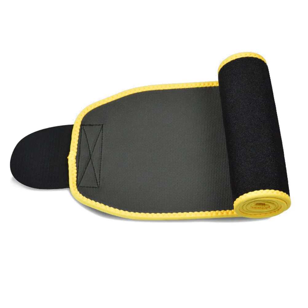 Ceinture amincissante pour femme 97x20cm Jaune Légère en néoprène Brûle-graisses pour l'entraînement, la course, le yoga, le cyclisme