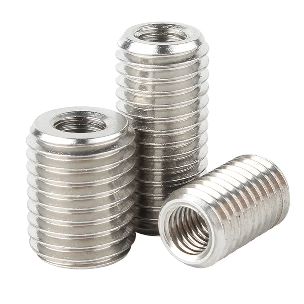 2-5Pc M2 M3 M4 M5 M6 M8 M10 M12 M20 Inside Outside Thread Adapter Screw Nuts Insert Sleeve Converter Nut Coupler