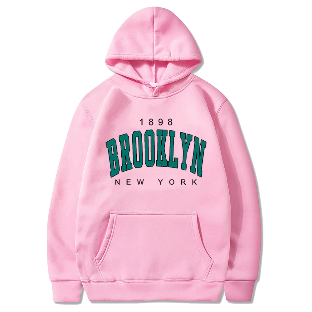 1898 Brooklyn New York Printed Mens Hoody Creativity Crewneck Clothing Fashion Oversize Sweatshirt Fashio Crewneck Hoodie Male