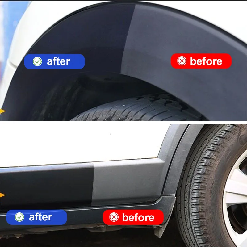 Car Plastic Restorer Rubber Trim Back To Black Plastic Renovation Hgkj S24 Wax Polish Hydrophobic Coating Auto Care Accesorries