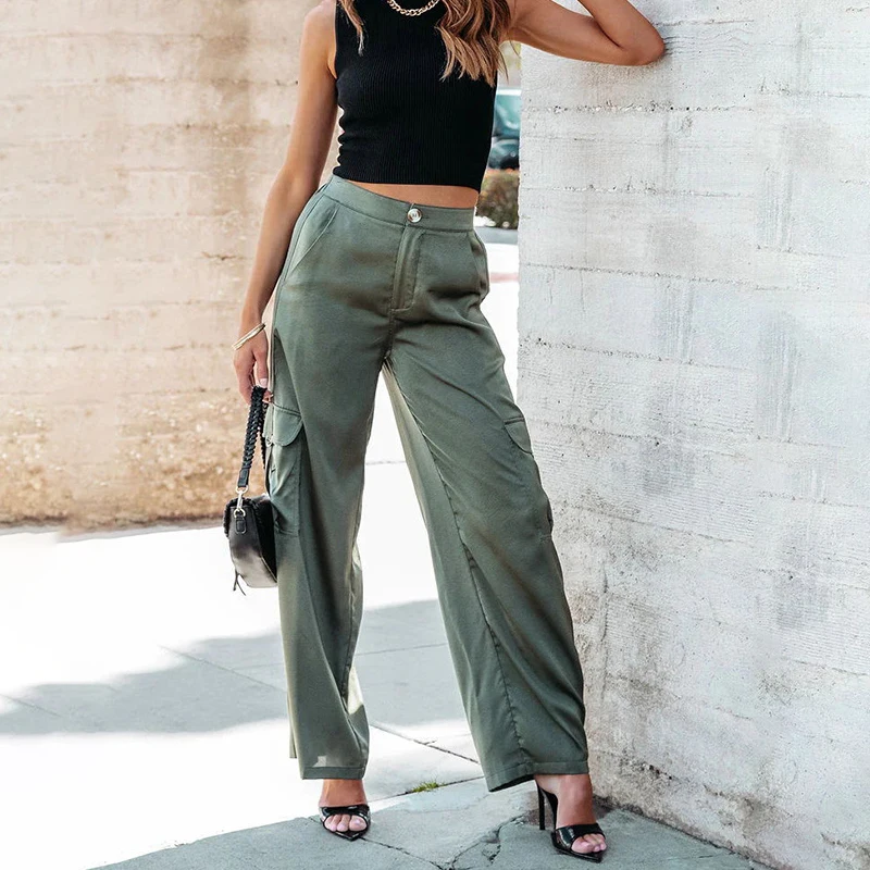 NEW Women's Comfortable Casual Independent Station Cargo Pants New Urban Style Boundless Casual Pants