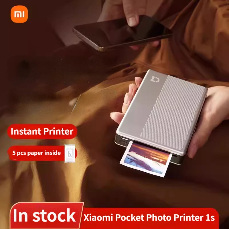 

Xiaomi Pocket Photo Printer 1s Wireless Bluetooth Thermal Print AR Video ZINK Inkless Technology Portable Printing Mi home APP