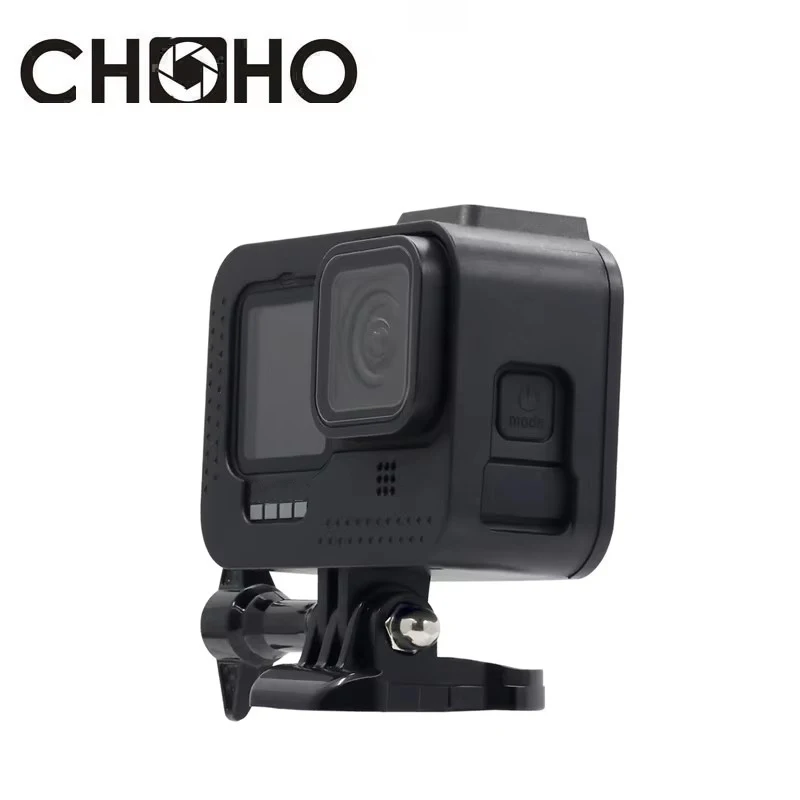 Dla Gopro 9 10 11 12 czarne akcesoria obudowa osłony na ramę + samotna podstawa na śrubę do mocowania Go Pro Hero 10 Black