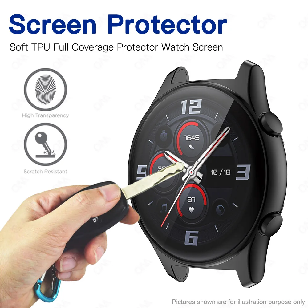 Plating Colorful Protective Cover For Huawei Honor Watch GS 3 GS3 Anti-scratch Soft Screen Protector Silicone Case 2022 New