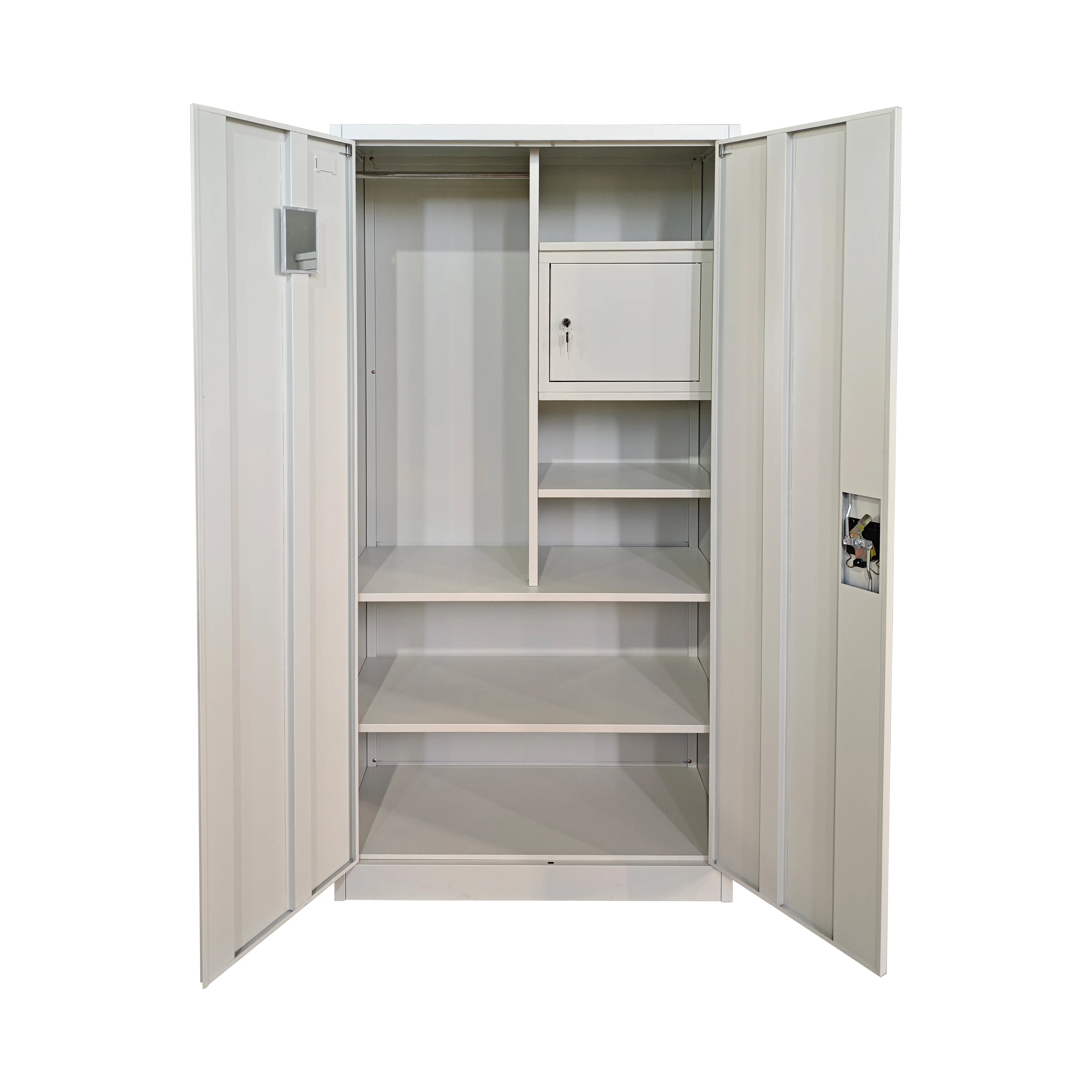 خزانة معدنية للموظفين للبالغين، خزانة ملابس ببابين، خزانة ملابس من الفولاذ، خزانة فولاذية لغرفة النوم، خزانة ملفات #5