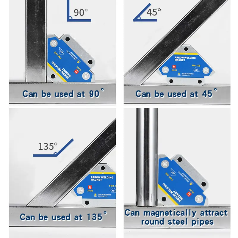 2PCS Hot 12.5KG Saldatura Magnetica Titolari Angolo di Saldatura Freccia Magnete Saldatura Fixer Posizionatore Ferrite Tenendo Strumenti di