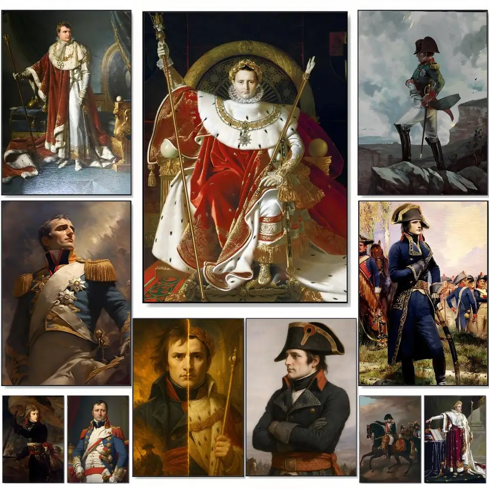 The Legendary N-Napoleon Painting Calligraphy Self Adhesive Art Prints for Bedroom Living Room Wall Decor Home Decoration Gift