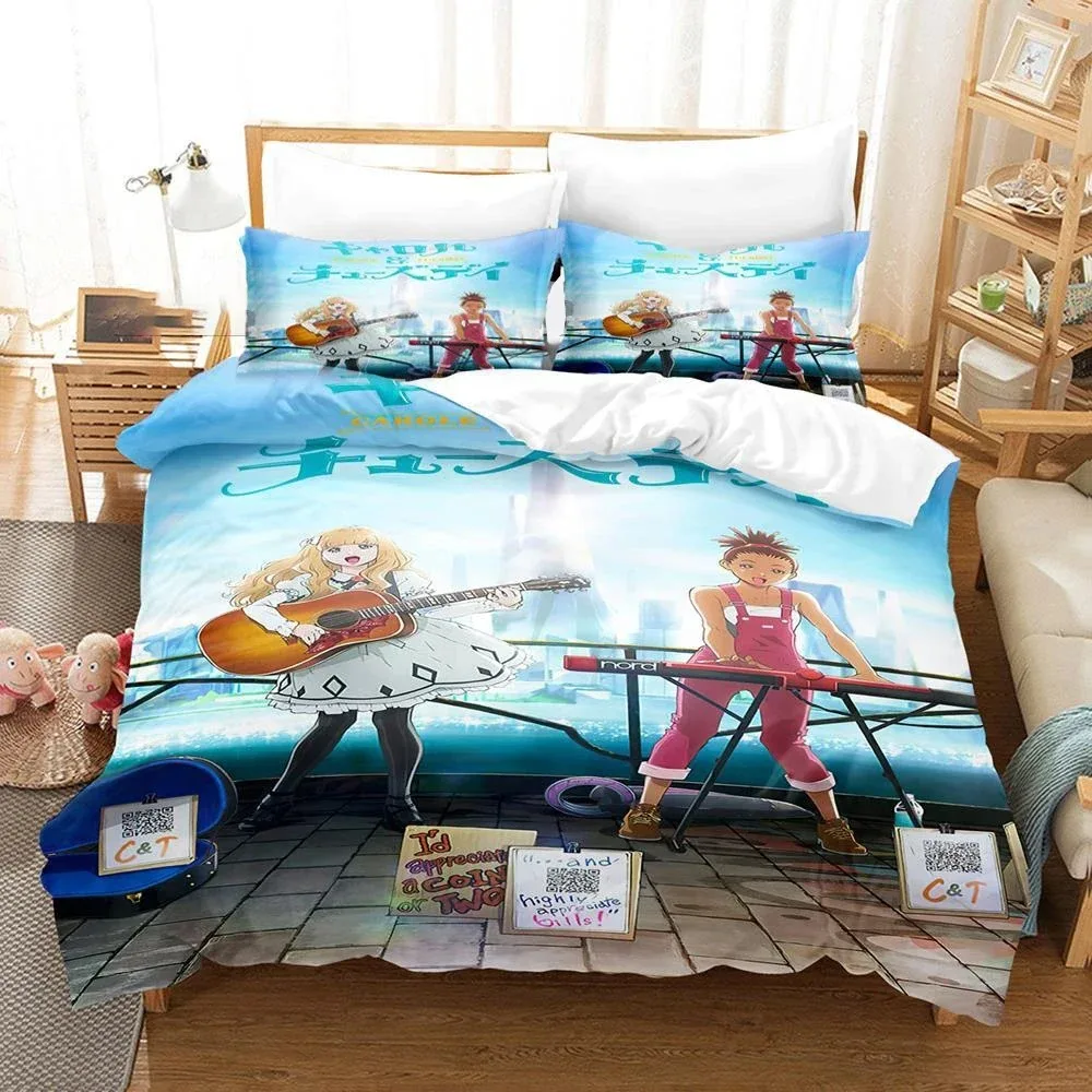 3D Printed Carole & Tuesday Bedding Set Anime Pillowcase Duvet Cover Double Twin Full Queen King Adult Kids Bedclothes Quilt