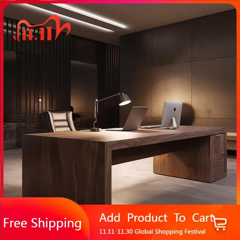 

Conference Minimalist Office Desk Adjustable Modern Shelves Designer Office Desk Reading Unique Wooden Escritorio Furniture