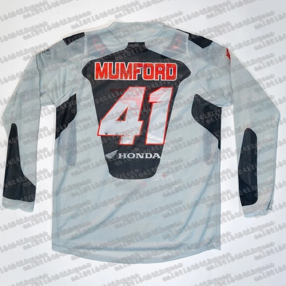 

Летняя мотоциклетная майка Honda 2025 # 41, рубашка для верховой езды с длинными рукавами MUMFORD, дышащее гоночное снаряжение, удобный топ для бездорожья