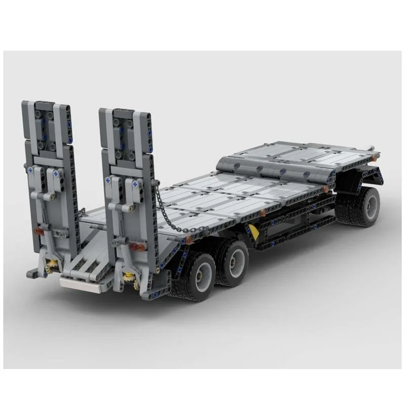 MOC-177234 Model ciężarówki z przyczepą transportową, klocki konstrukcyjne • 892 części MOC Kreatywne prezenty urodzinowe dla chłopców i dzieci
