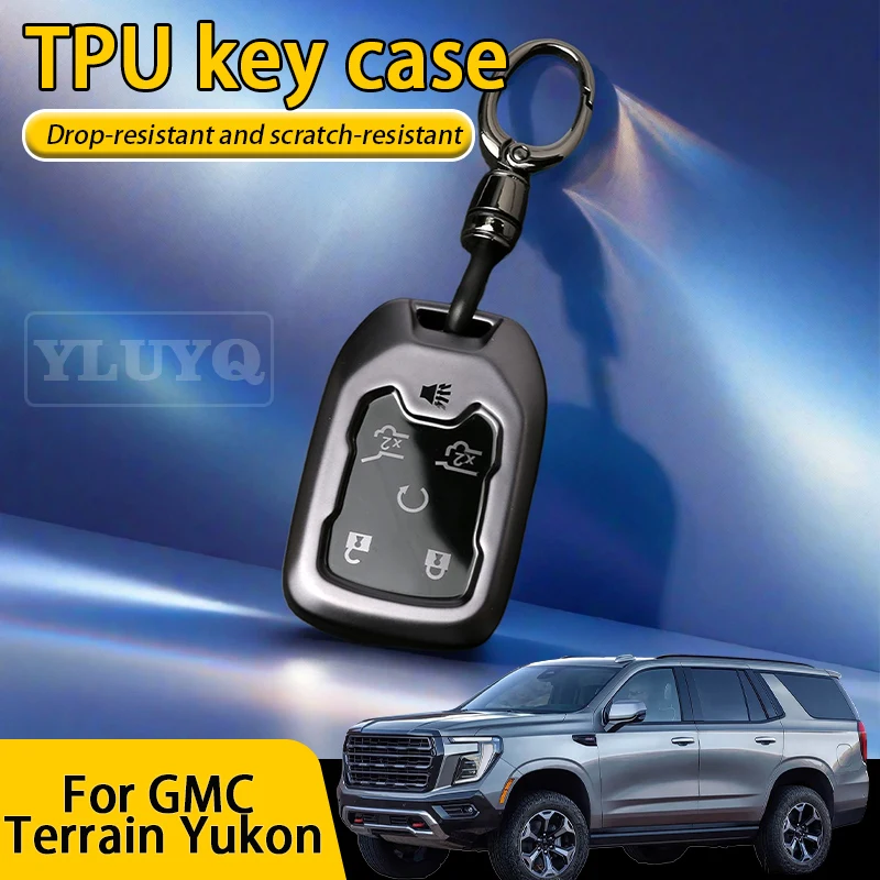 

Чехол для брелока GMC, мягкий чехол для брелока из ТПУ для 2021 года Terrain Yukon Acadia Chevrolet Chevy Suburban Tahoe, автомобильные аксессуары