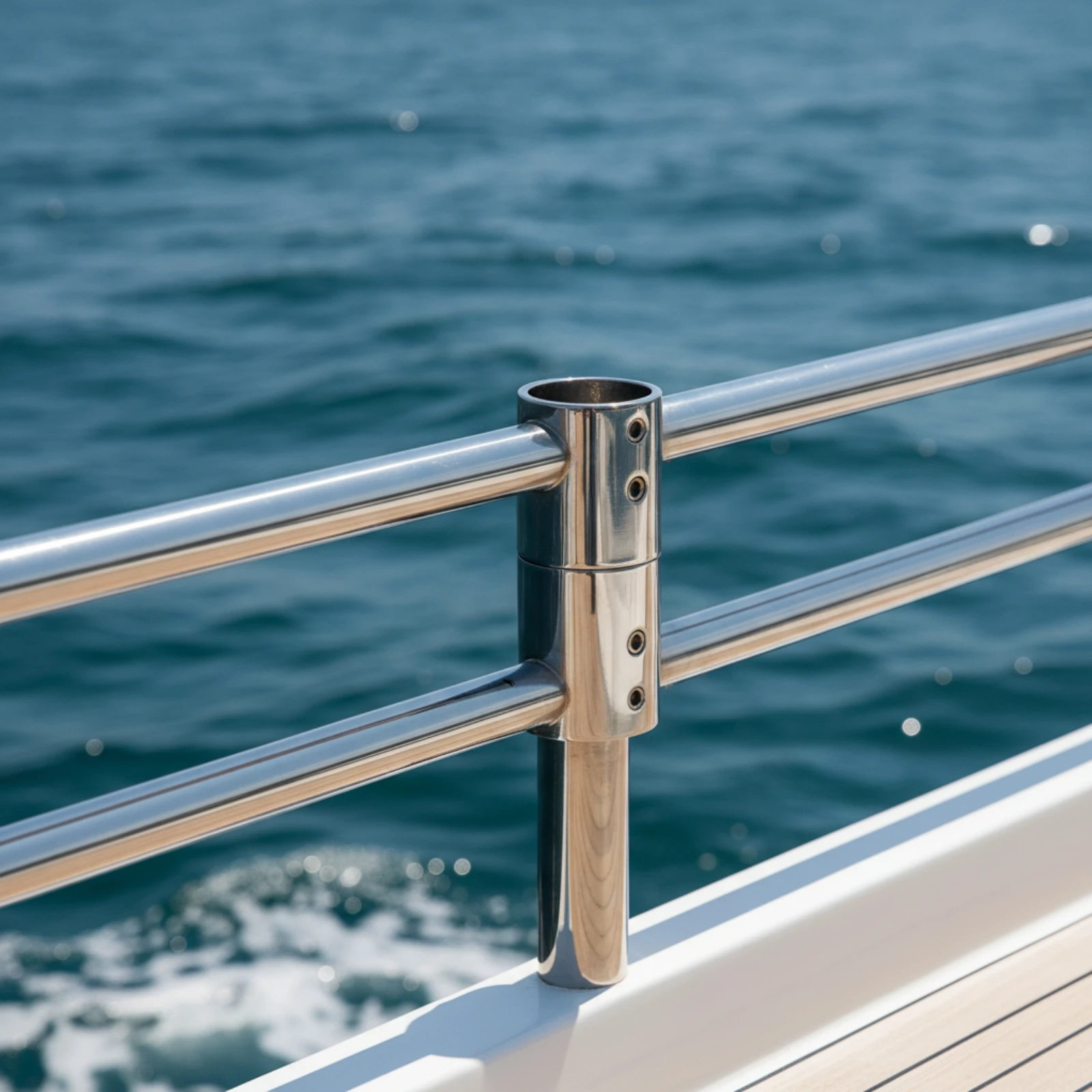 Tube Connector with Set Screws Marine-Grade Handrail Connector Hardware Corrosion-Resistant for Boat Builders, Boats, Yachts