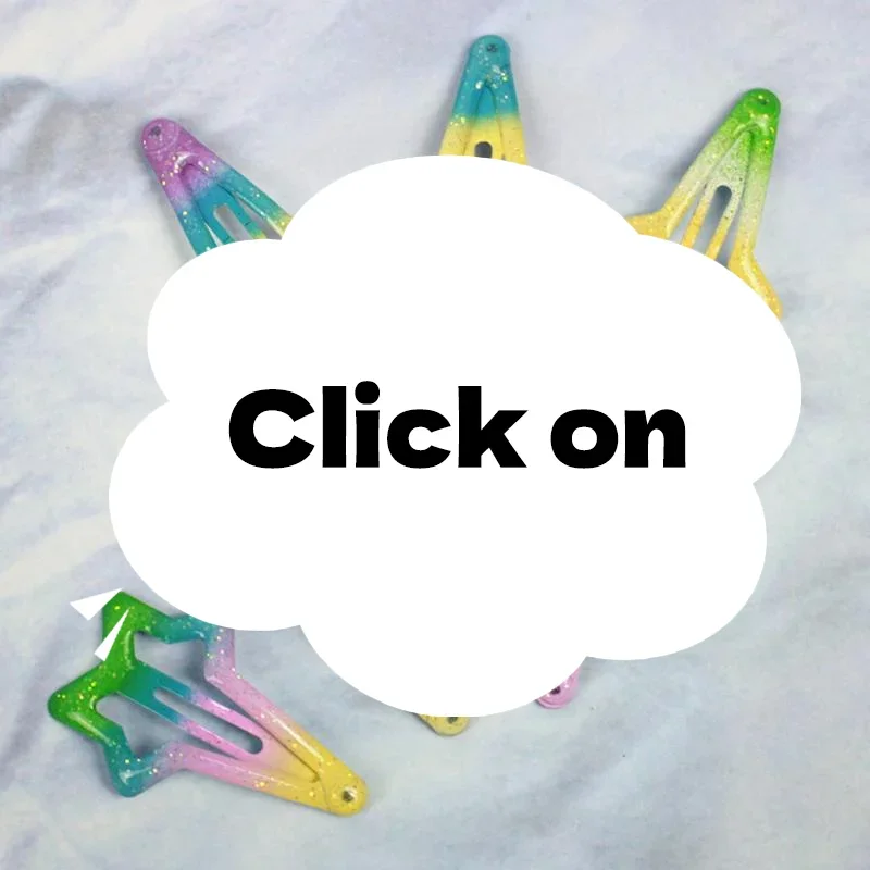 6/12 قطعة إكسسوارات شعر الفتيات دبوس الشعر الملونة المطبوعة الطلاء قطرة الماء BB كليب الكرتون المعادن الأطفال مشبك شعر