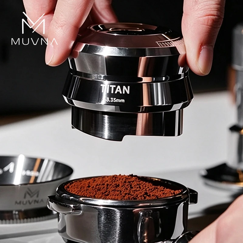 MUVNA TITAN Coffee Gravity Distributor 58mm 53mm 51mm,Adaptive Leveler Distributor Espresso Tool,Barista Coffee Accessory