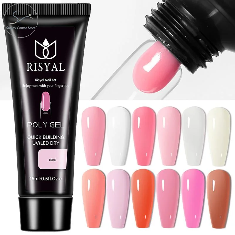 15ml Acrylic Poly Extension Gel Break Resistant Crack Resistant for Professional Nail Salon Long Time Wear