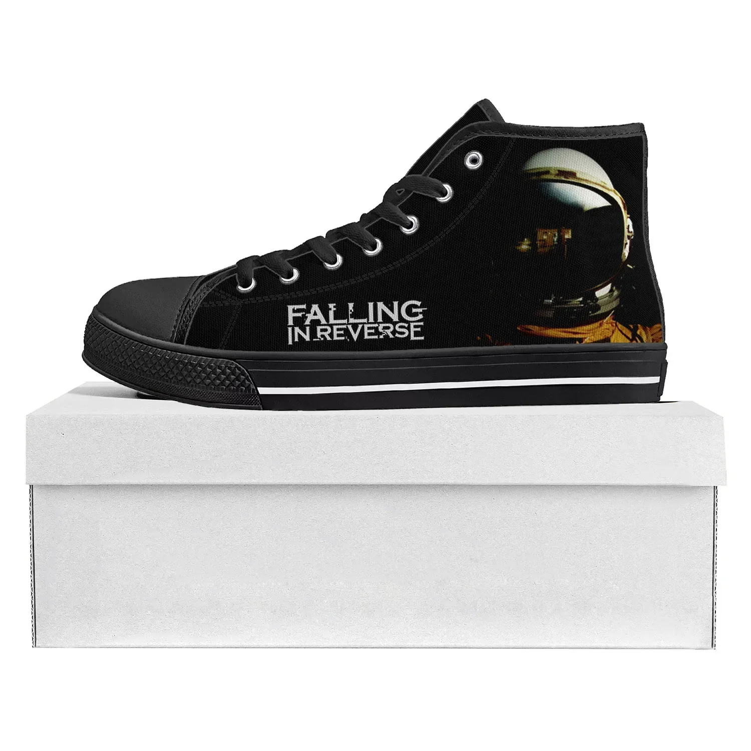 

Falling In Reverse Punk Rock Band High Top High Quality Sneakers Mens Womens Teenager Canvas Sneaker Couple Shoe Custom Shoe