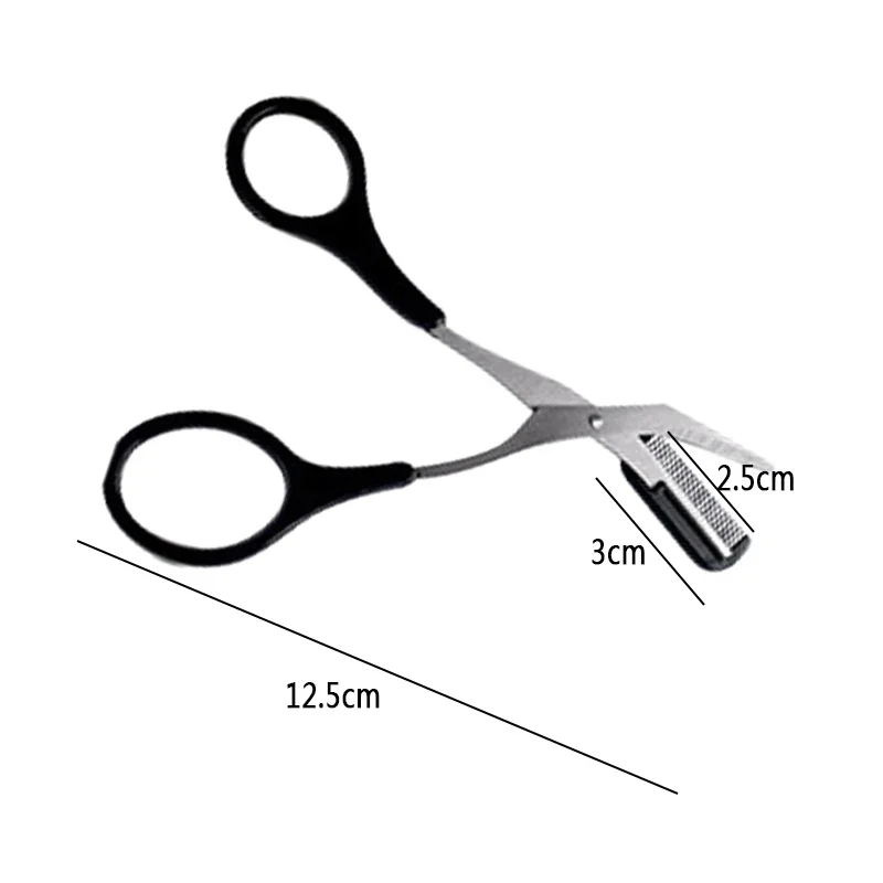 Ciseaux tondeuse à sourcils avec peigne, pour femmes et hommes, ciseaux de sécurité en acier inoxydable, rasoir pour le visage, maquillage, beauté