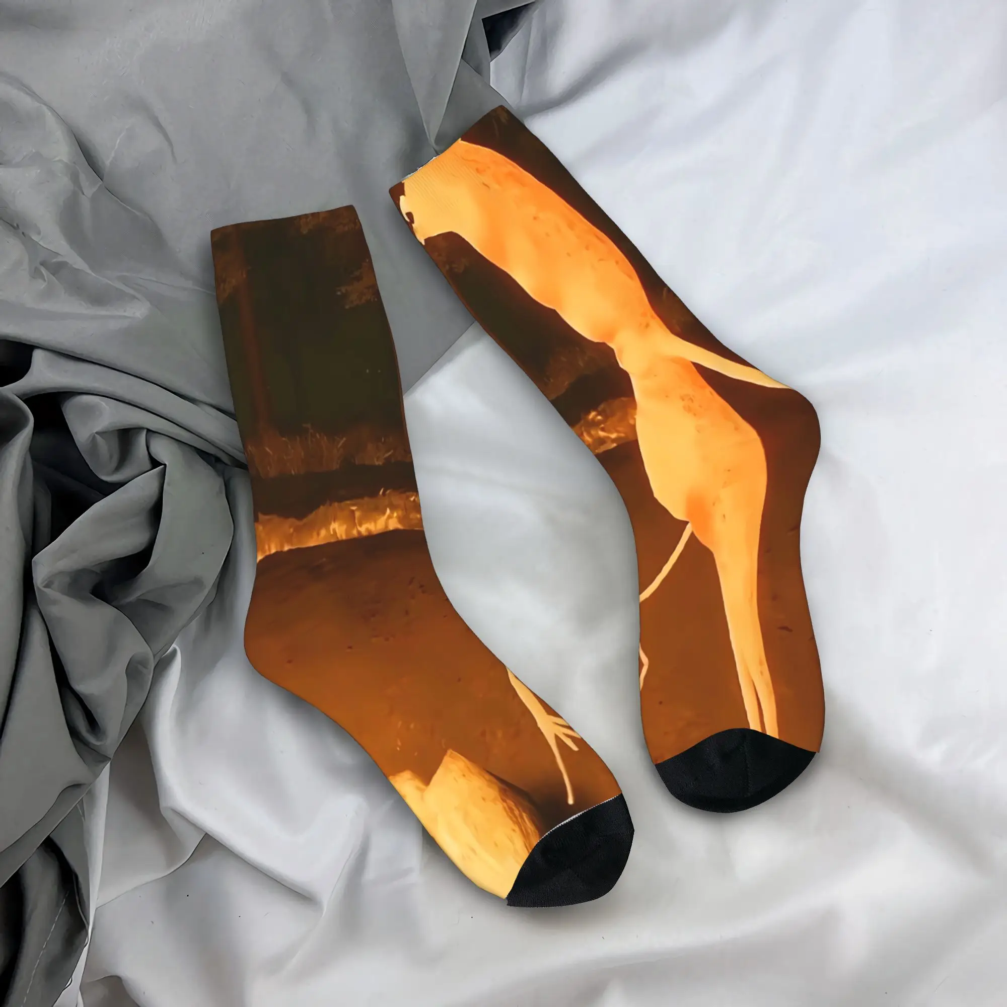 

Marcus The Worm Stockings Design Retro Socks Autumn Non Skid Socks Men Climbing High Quality Socks