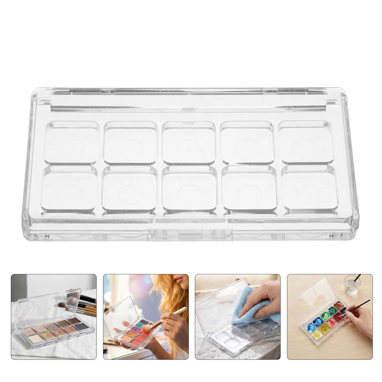 2 Pcs Eyeshadow Empty Palette for Lipstick Blush Container Depotting Makeup Containers Paints