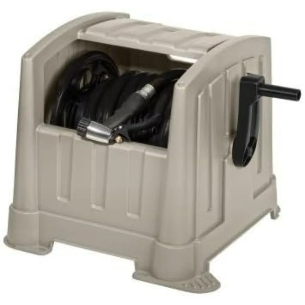 Suncast CPLPPJ100DT Hose Reel Cart 100FT Capacity Heavy Duty Resin Portable For Garden Patio Poolside Lawn Car Wash