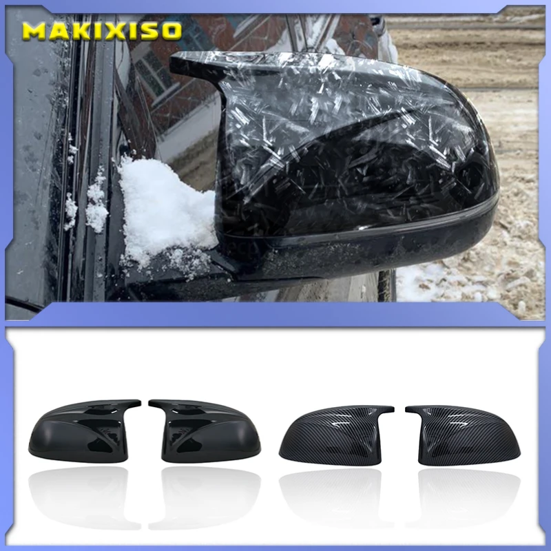 

For BMW X5 G05 X4 G02 X3 G01 2018 ~2020 Car Rear View Side Wing Mirror Cap gloss black Replacement Cover car accessories 2019