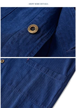Akkad Kuti Indigo-Dyed Japanese Vintage Trench Coat 4 Akkad Kuti Long Trench Coat Men Vegetal Indigo Dyed Long Sleeve Thin Jacket Japanese Vintage Casual 4