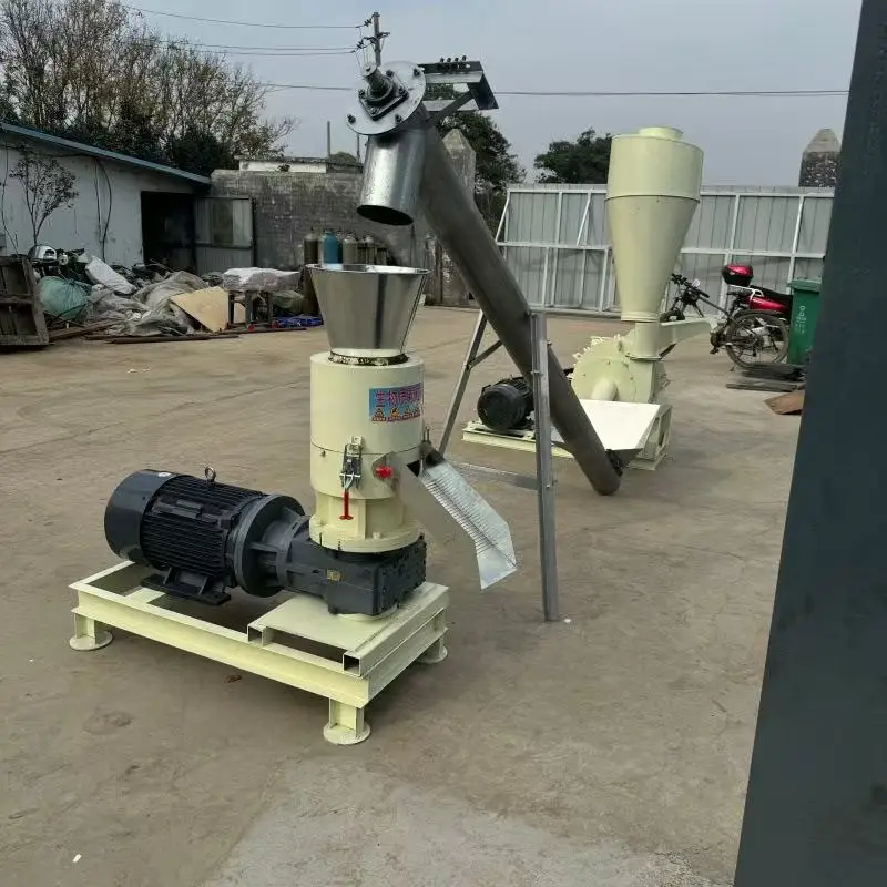 300 KG/H Biofuel Biomass Pellet Making Machine Wood Pellet Mill Flat Die Complete Wood Pellet Machine Production Line