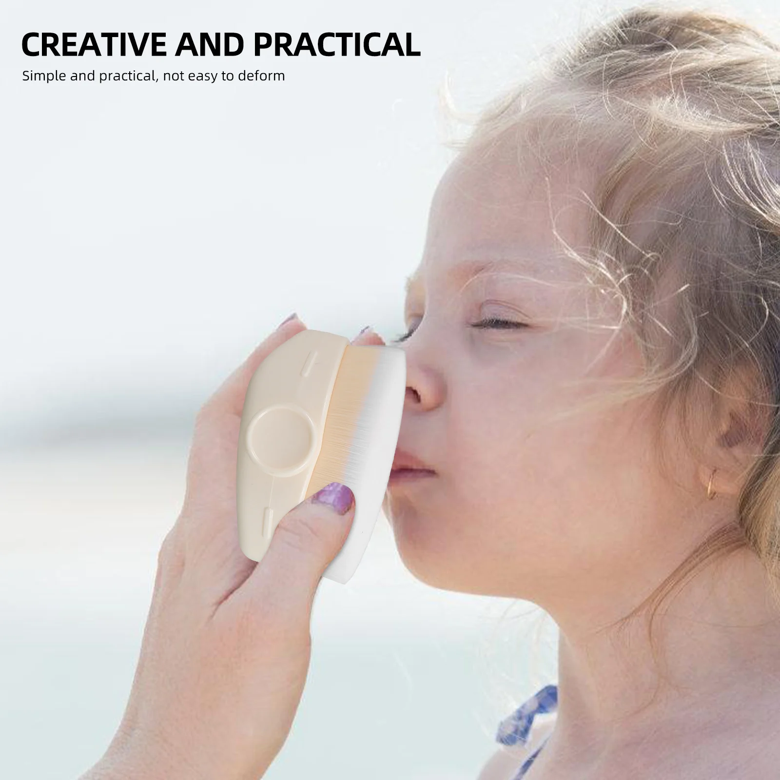 

Sunscreen Applicator for Kids Bright Color Easy Use Sunscreen Cream Applicator Even Coverage Handheld Portable Makeup Foundation