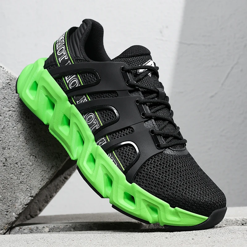 

Мужские кроссовки для бега, дышащие, нескользящие, класса люкс, с амортизацией, для активного отдыха, парные, сетчатые, для бездорожья