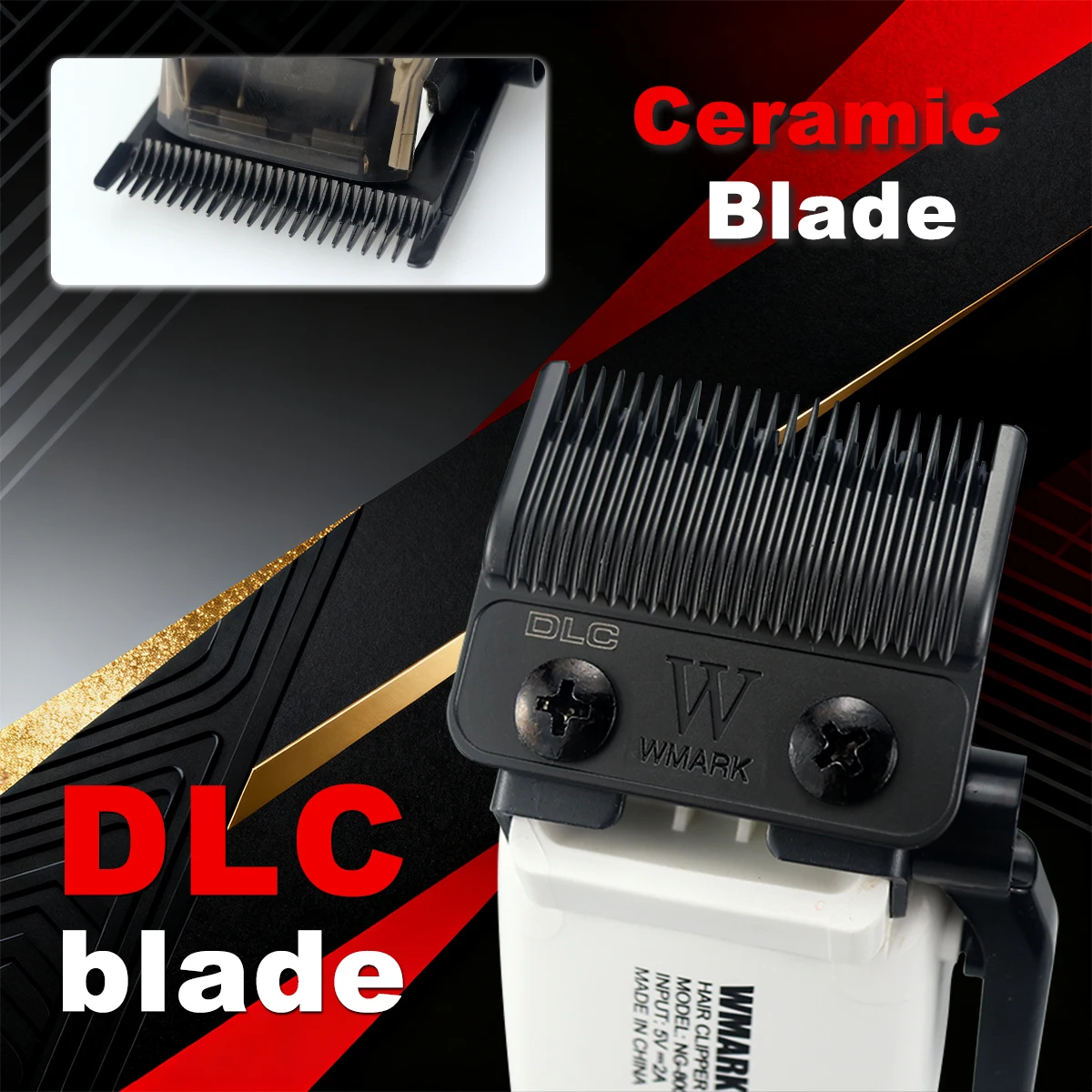 Professional Hair Clipper Kit for Men Brushless Motor DLC Blade Wireless Base Charger 10000RPM Barber HairCutting Machine Barber