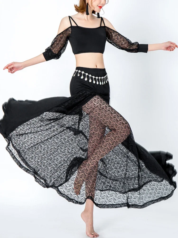 

2024, комплект костюмов для танца живота, женская элегантная юбка, тренировочный костюм для восточного танца для женщин, одежда для танца живота